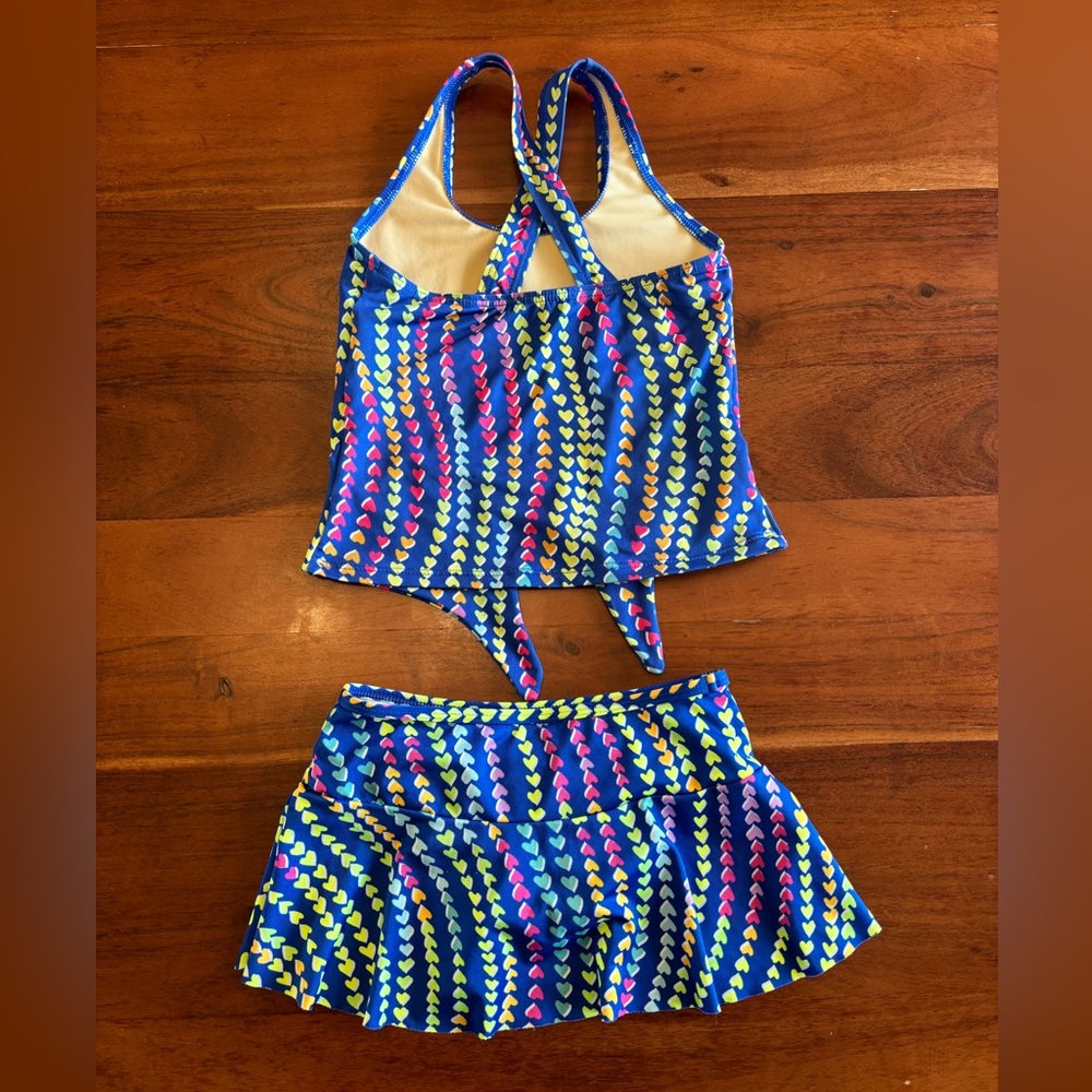 Lands' End Multicolor Heart Tankini Set - Picture 2 of 12